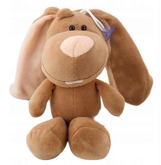 Pluszowa Maskotka Przytulanka Zajączek Z Przyssawką Brązowy 23 x 12 cm