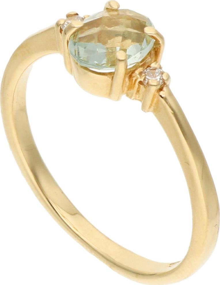Rosanto Złoty pierścionek z jasnobłękitną cyrkonią roz. 16 585 14k