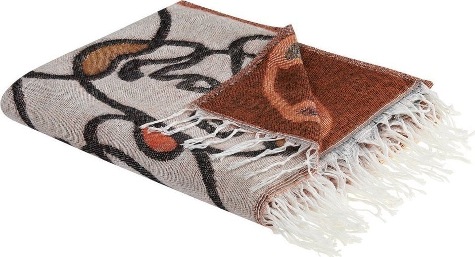 Beliani Koc z motywem twarzy 130 x 170 cm wielokolorowy BARBOT!