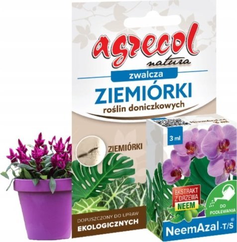 Agrecol Oprysk na ziemiórki 3ml środek zwalczający szkodniki kwiaty doniczkowe