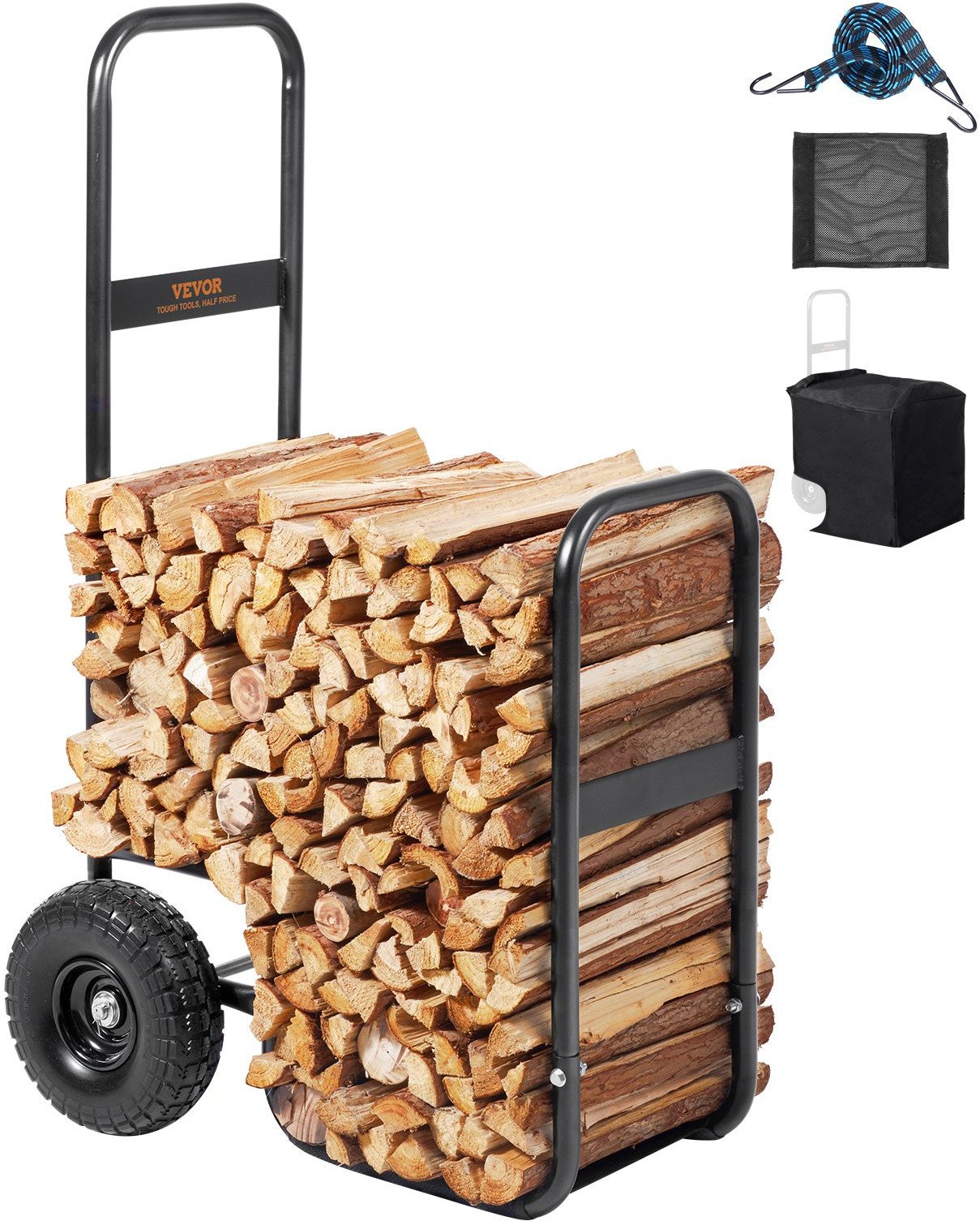 STOJAK KOSZ WÓZEK NA DREWNO KOMINKOWE 67 x 52 x 110 cm