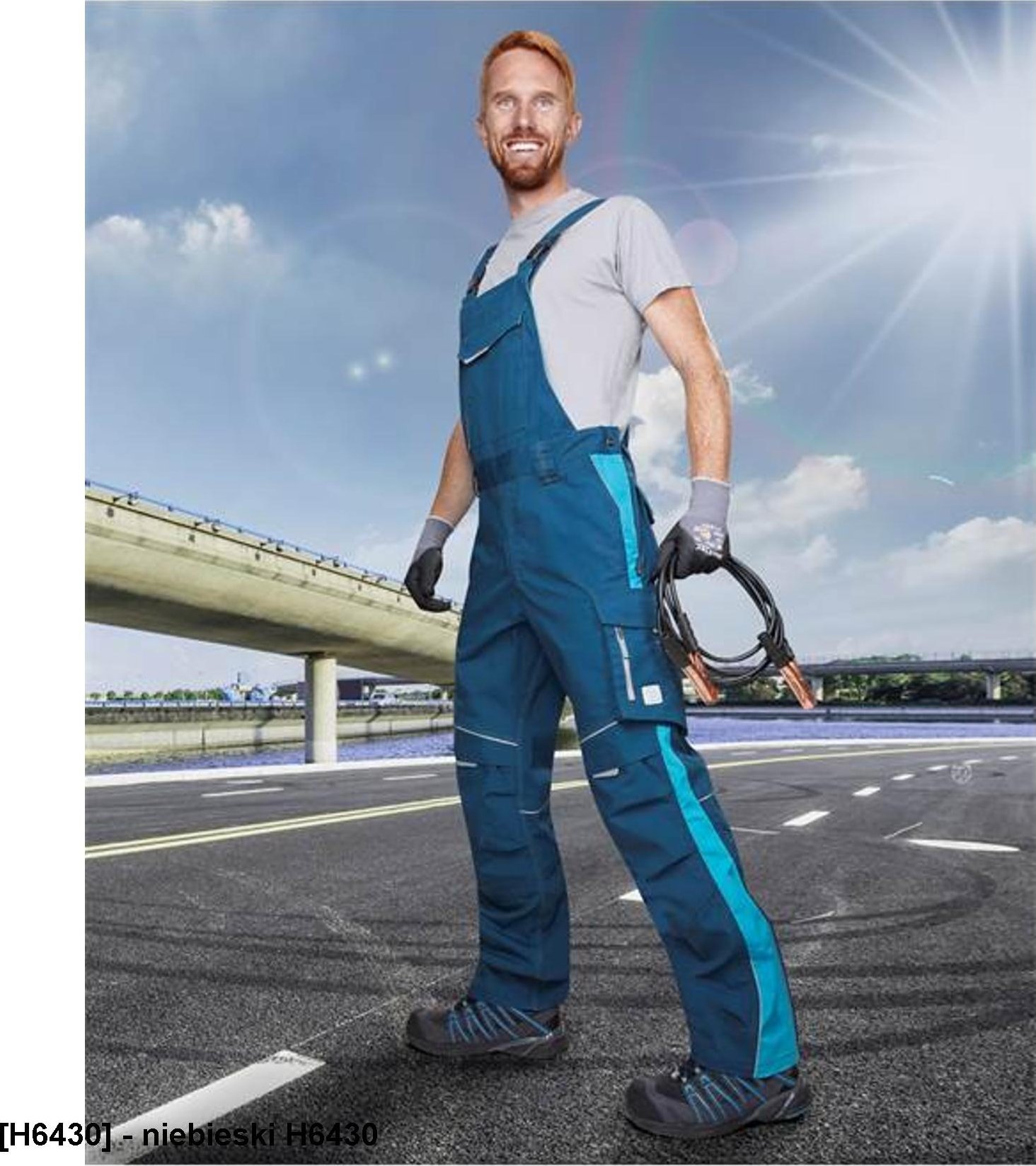 Ardon ARDON URBAN - spodnie ogrodniczki - niebieski H6430 2XL