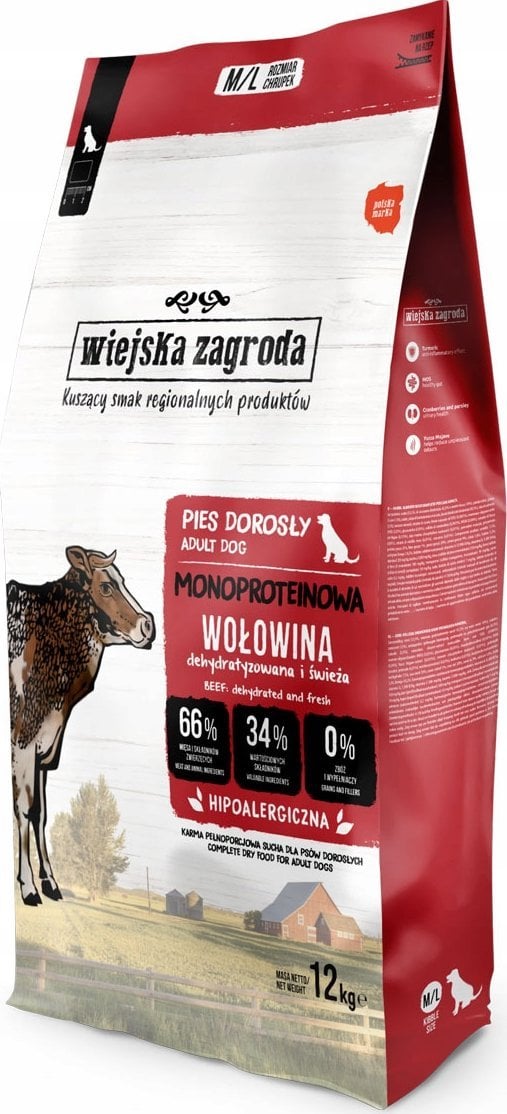 Wiejska Zagroda Monobiałkowa Wołowina 12 kg
