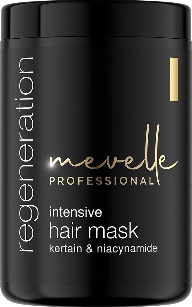 MEVELLE PROFESSIONAL_Regeneration Intensive Hair Mask maska do włosów zniszczonych, kruchych, matowych Keratin & Niacynamide 900ml