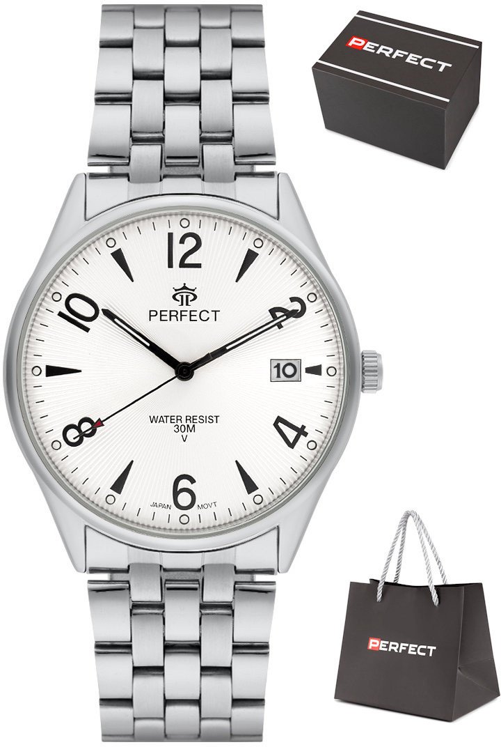Zegarek Perfect M141T-03 męski klasyczny czytelny 42 mm .