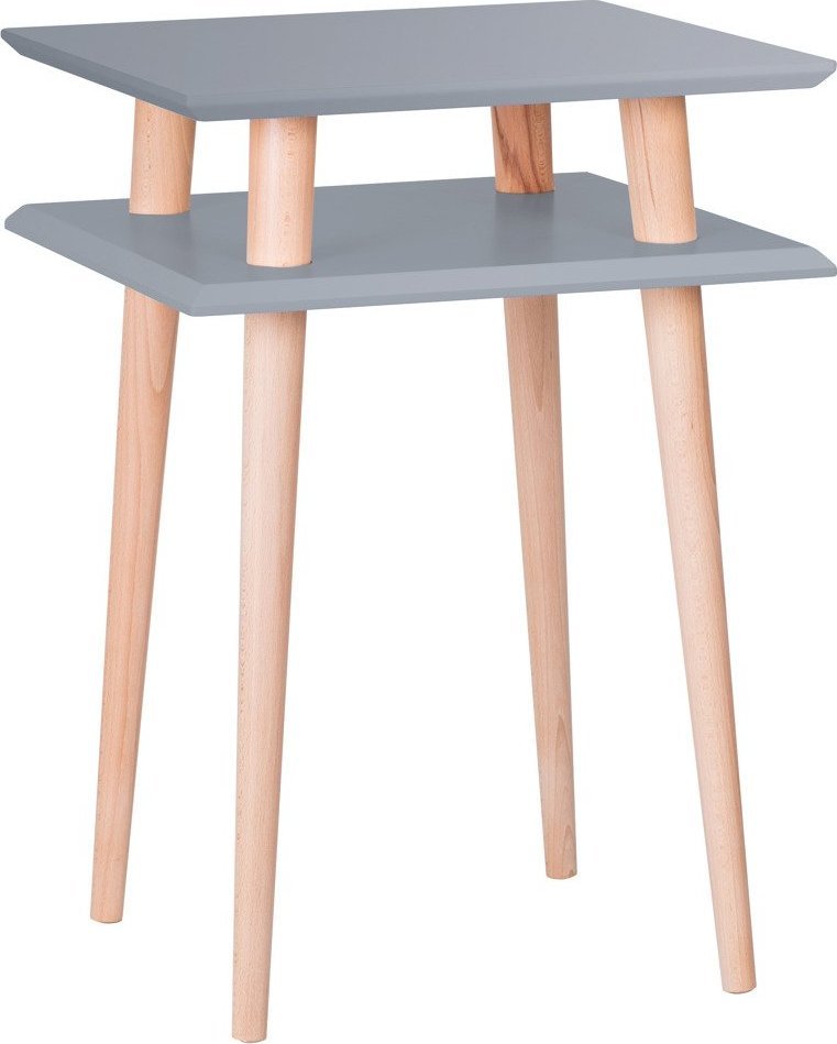 Ragaba Stolik kawowy SQUARE HIGH 43x43 ciemnoszary kwadratowy