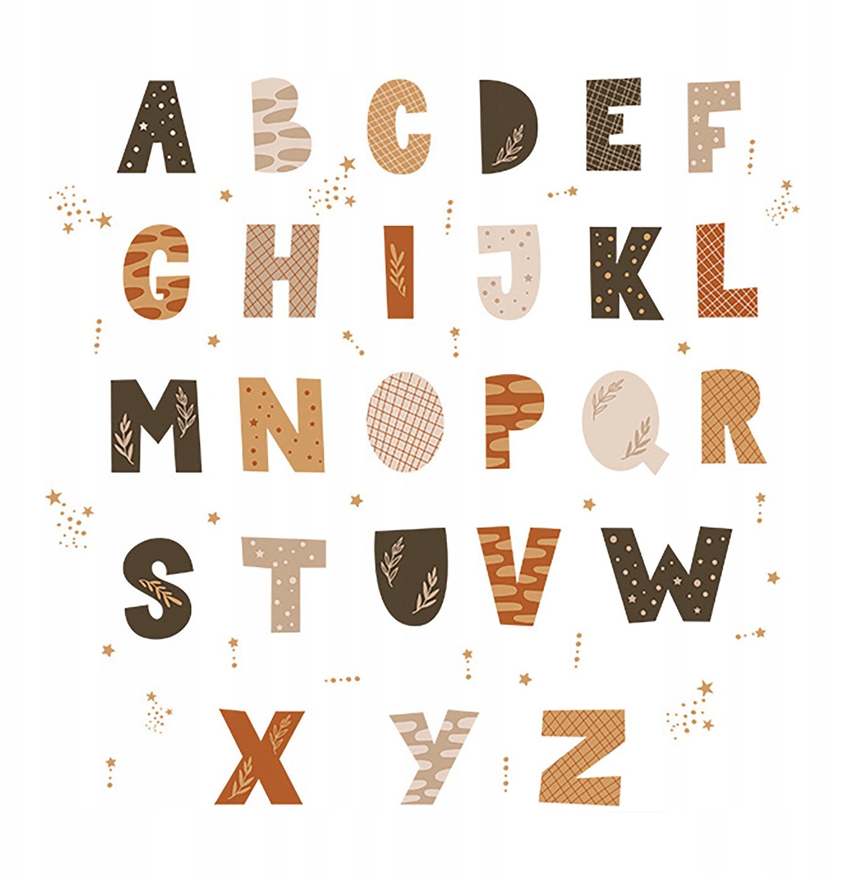 ROOM Decor SIPO-WS63045 NAKLEJKI NA ŚCIANĘ BOHO ALFABET