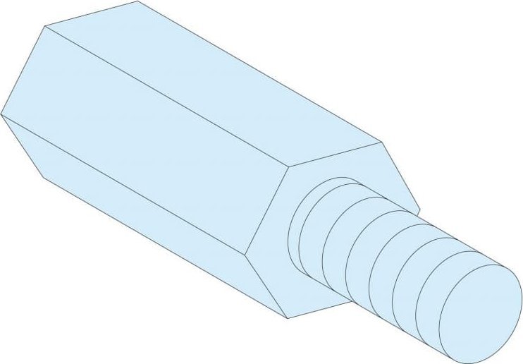 Schneider Electric Prisma Plus, System G i P, 4 przekładki sześciokątne, M6, H 25mm LVS03198