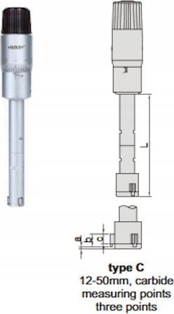 Insize SREDNICOWKA 3-PKT. ANALOG. 20-25