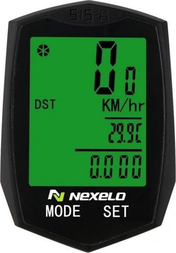 Nexelo LICZNIK ROWEROWY NEXELO C20WLS, 20-FUNKCJI, BEZPRZEWODOWY, CZARNY