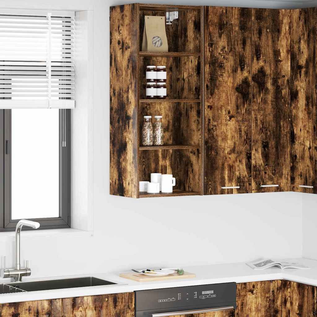 vidaXL Szafka wisząca z półką Riga Dąb wędzony 40 x 29,5 x 100 cm