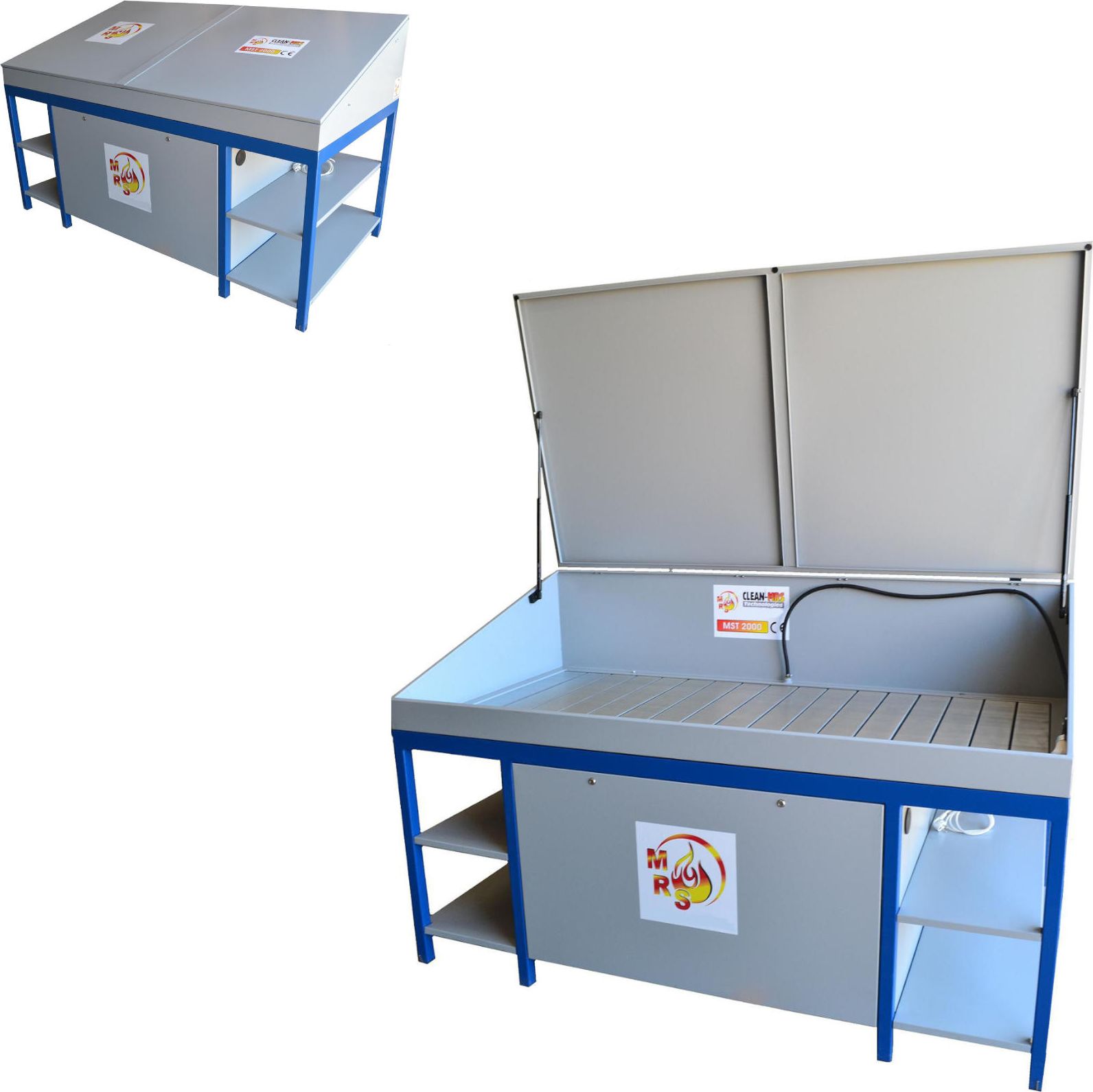 Marwis Myjka warsztatowa stół warsztatowy do mycia części i narzędzi MST 2000 z pokrywą Myjka warsztatowa ekologiczna MST 2000 z pokrywą