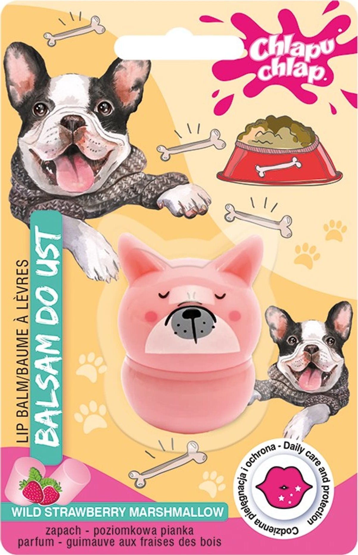 Chlapu Chlap CHLAPU CHLAP Błyszczyk do ust Piesek - poziomkowa pianka 7g