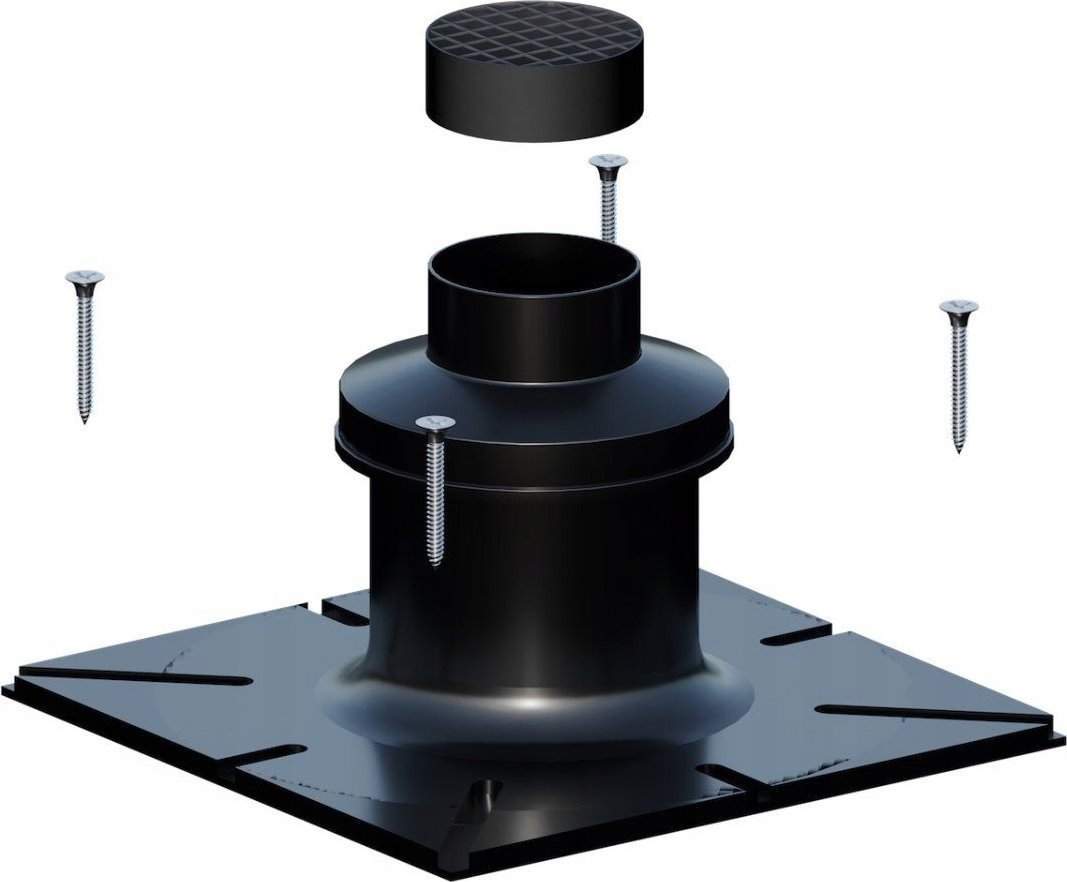 Ricom PLYTA DACHOWA PLASKA PP DN80 Z DEFLEKTOREM