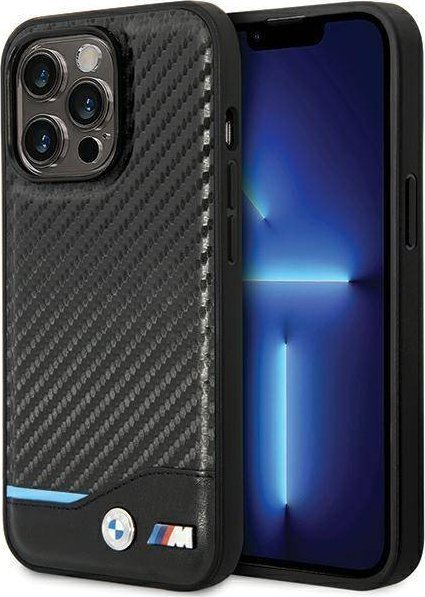 BMW Etui BMW BMHCP13X22NBCK Apple iPhone 13 Pro Max czarny/black hardcase Leather Carbon