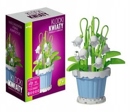 *****Klocki kwiaty konwalie w doniczce 91el 136887