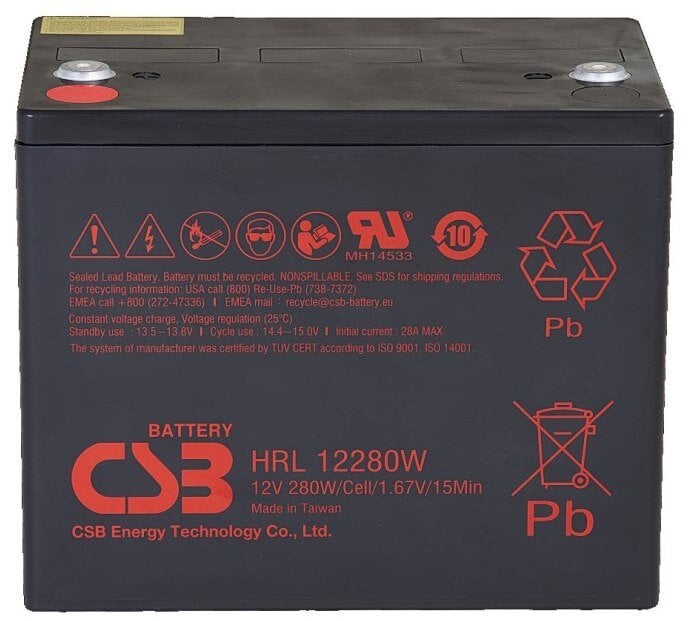 CSB Battery Battery 12V 6Ah 25W Pb F2 | HRL1225W