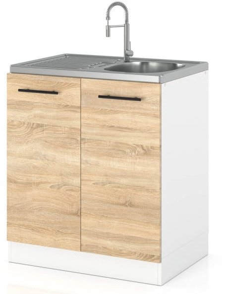 szafka kuchenna stojąca pod zlewozmywak modułowa 60cm spremium dąb sonoma