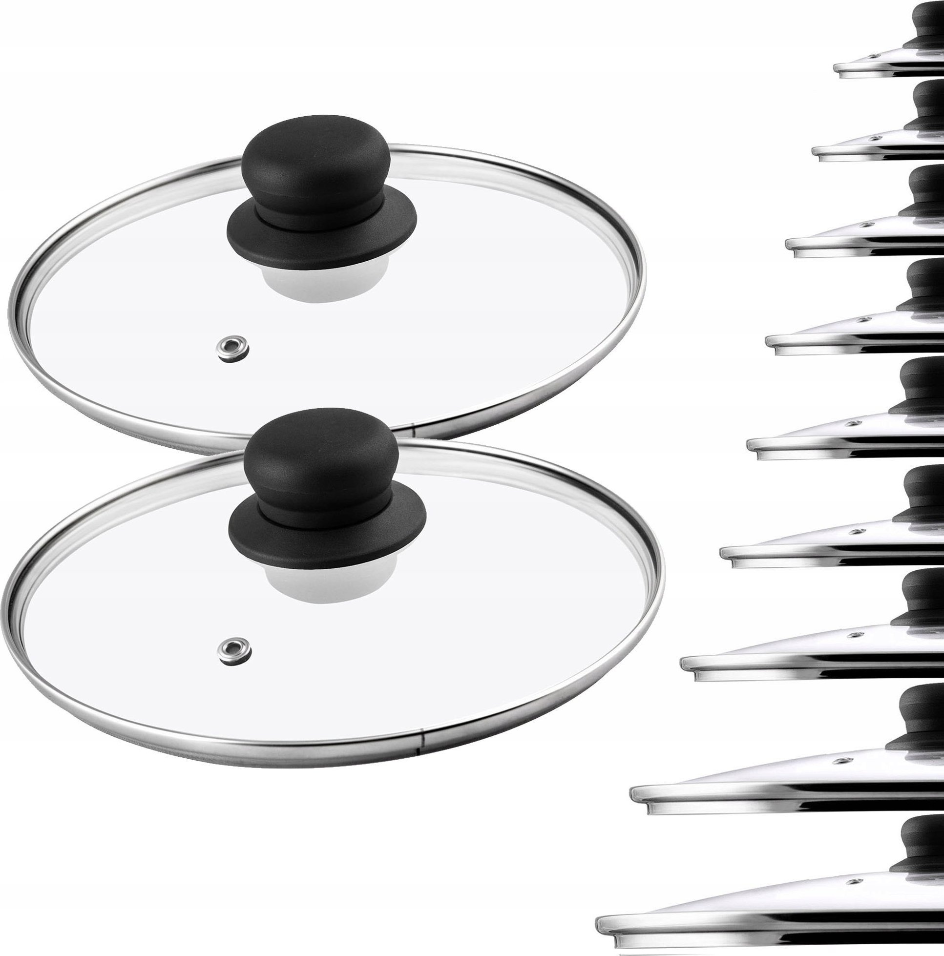 Kadax Pokrywka Szklana 18cm Do Patelni Garnka Pokrywa 2x