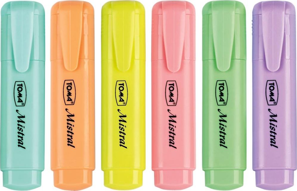 Toma Zakreślacz Mistral Pastel 6 kolorów TOMA