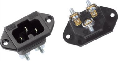 Bachmann Urządzenie grzewcze BACHMANN wbudowana wtyczka IEC320 C15A, C16A z zaciskami śrubowymi, czarna