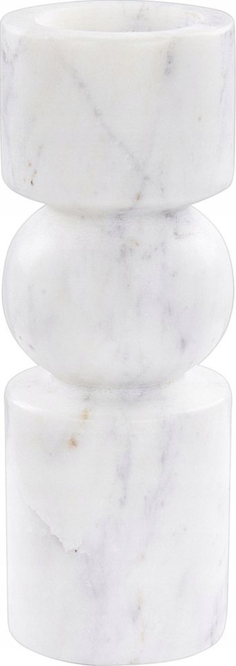 Beliani Świecznik marmurowy biały IOANNINA