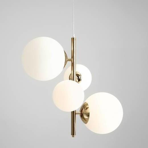 Lampa wisząca Aldex Aldex Bloom 1091L30 lampa wisząca zwis 2x40W E14 2x60W E27 złota/biała