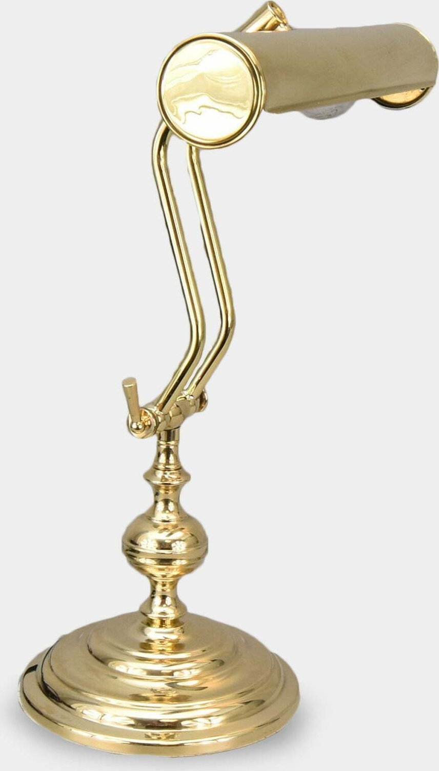 Lampa stołowa rzezbyzbrazu Lampa Gabinetowa Bankierska Mosiężna Złota