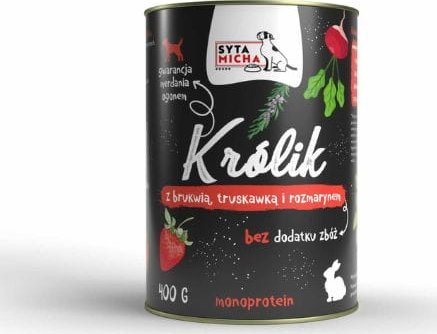 Syta Micha SYTA MICHA Karma mokra dla psa Królik z Brukwią 400g