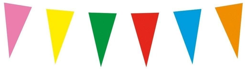 Girlanda papierowe flagi wielokolorowe 10m