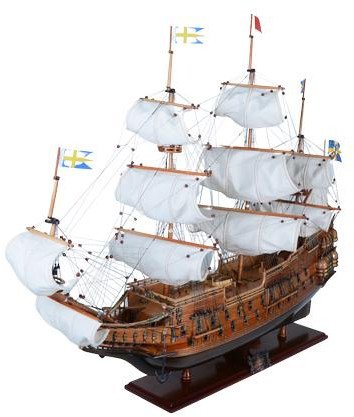 Ekskluzywny model żaglowca Vasa z rozwiniętymi żaglami - Vasa80R