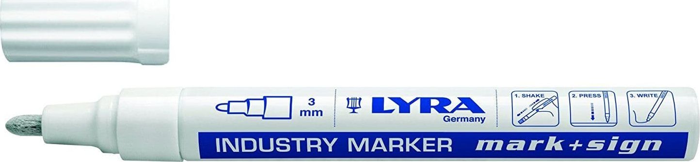 Lyra MARKER LAKIER.PERMANENTNY OKRAG.KOŃC.2-4MM BIAŁY LYRA LY040001 LYRA