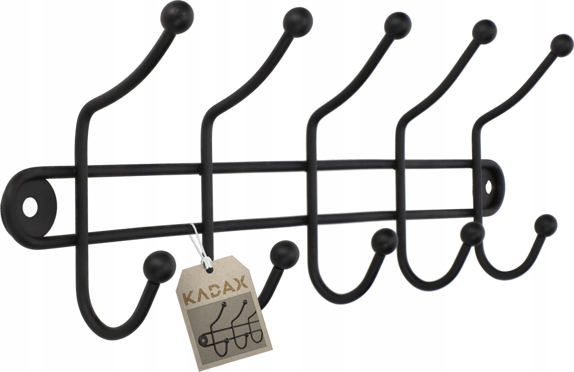 Kadax Wieszak Ścienny Na Ubrania Do Przedpokoju Czarny