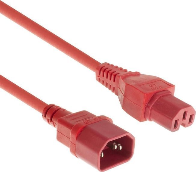 MicroConnect Red power cable C14F to C15M,