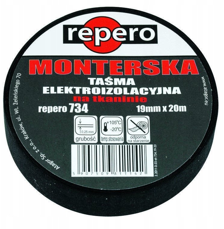 TAŚMA REPERO 734 MONTERSKA PARCIANA 19MMX25M