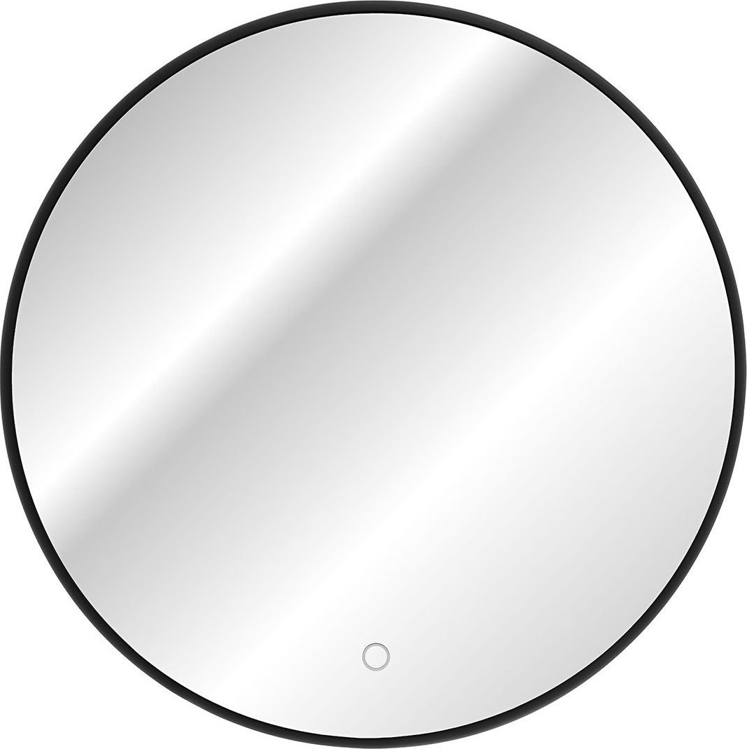 Lustro Comad Lustro LED w czarnej ramie z wyłącznikiem, 80x2x80 cm