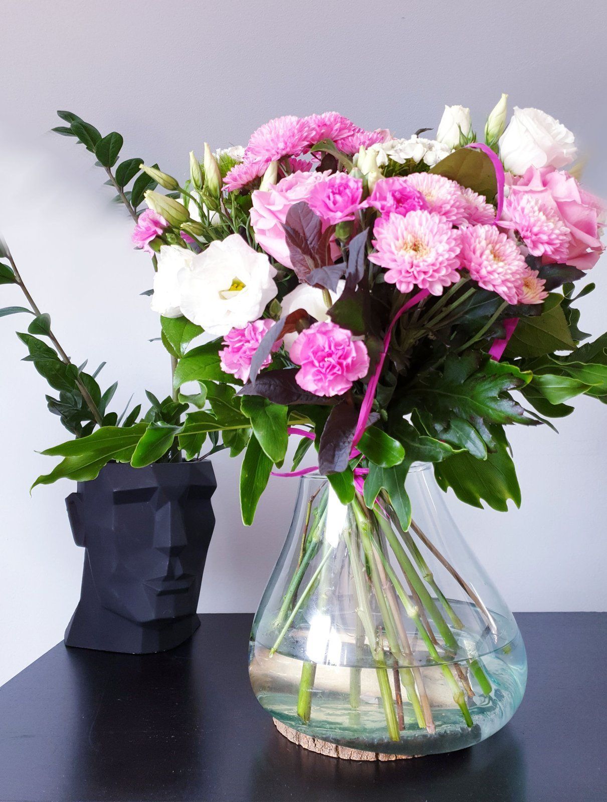 Tajemniczy ogród Ręcznie lane szkło na drewno 15-18 cm