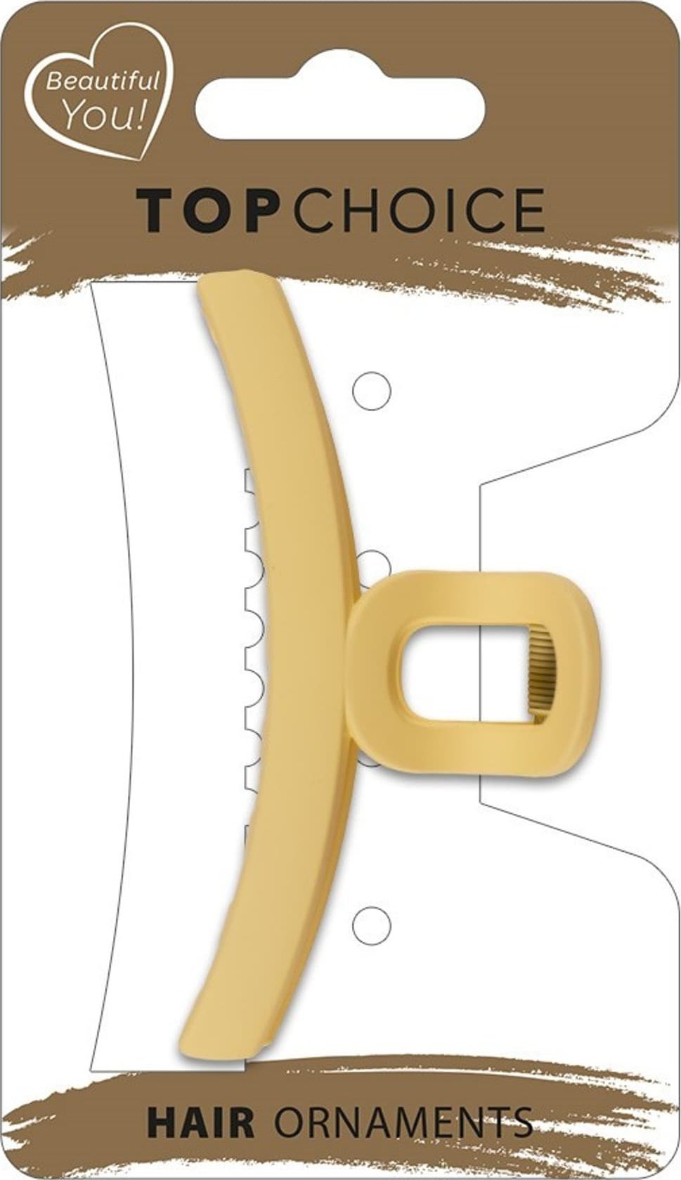 Top Choice TOP CHOICE Klamra do włosów - kokarda matowa (20230) 1 szt. - mix kolorów