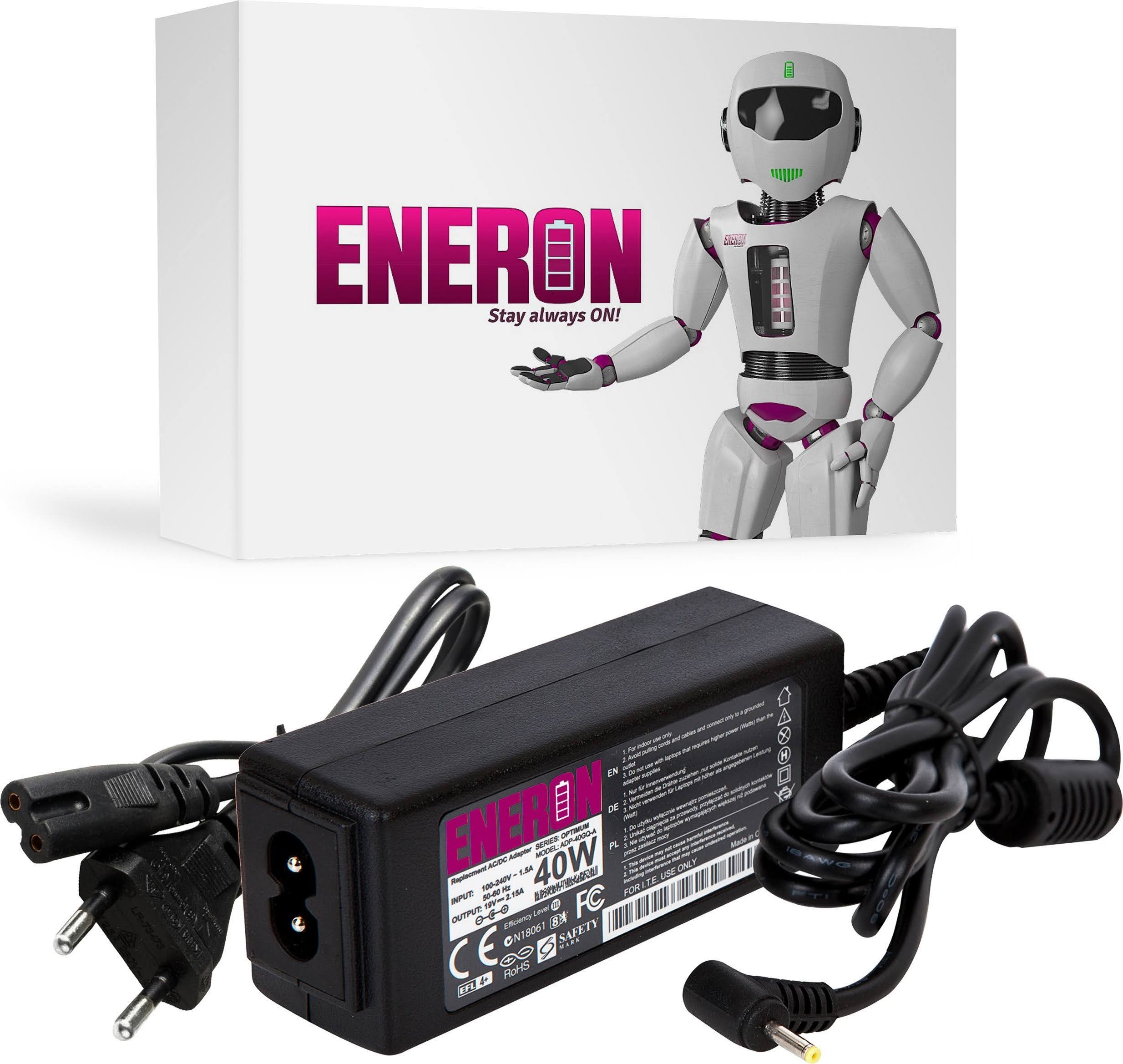 Zasilacz do laptopa Eneron 40 W, 0.7 mm, 2.15 A, 19 V
