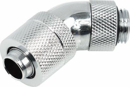 Alphacool Alphacool HF Anschluss 45 Grad G1/4 Zoll AG auf 13/10mm - drehbar, chrome silber