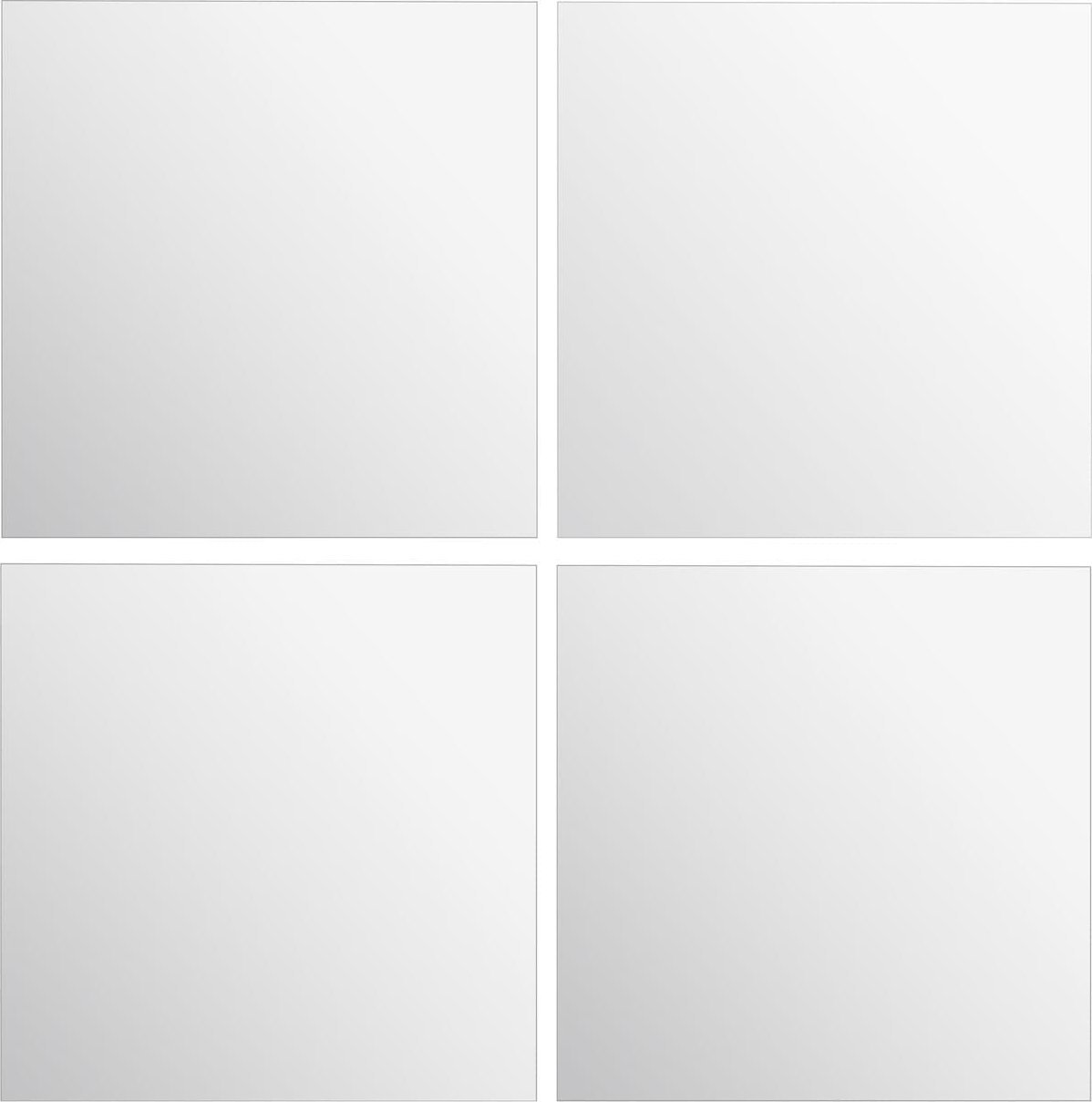 Atmosphera Komplet 4 luster ozdobnych, lustra dekoracyjne, lustra na ścianę, lustro bez ramy, lustra wiszące, lustra samoprzylepne, 4 szt 30 x 30 cm