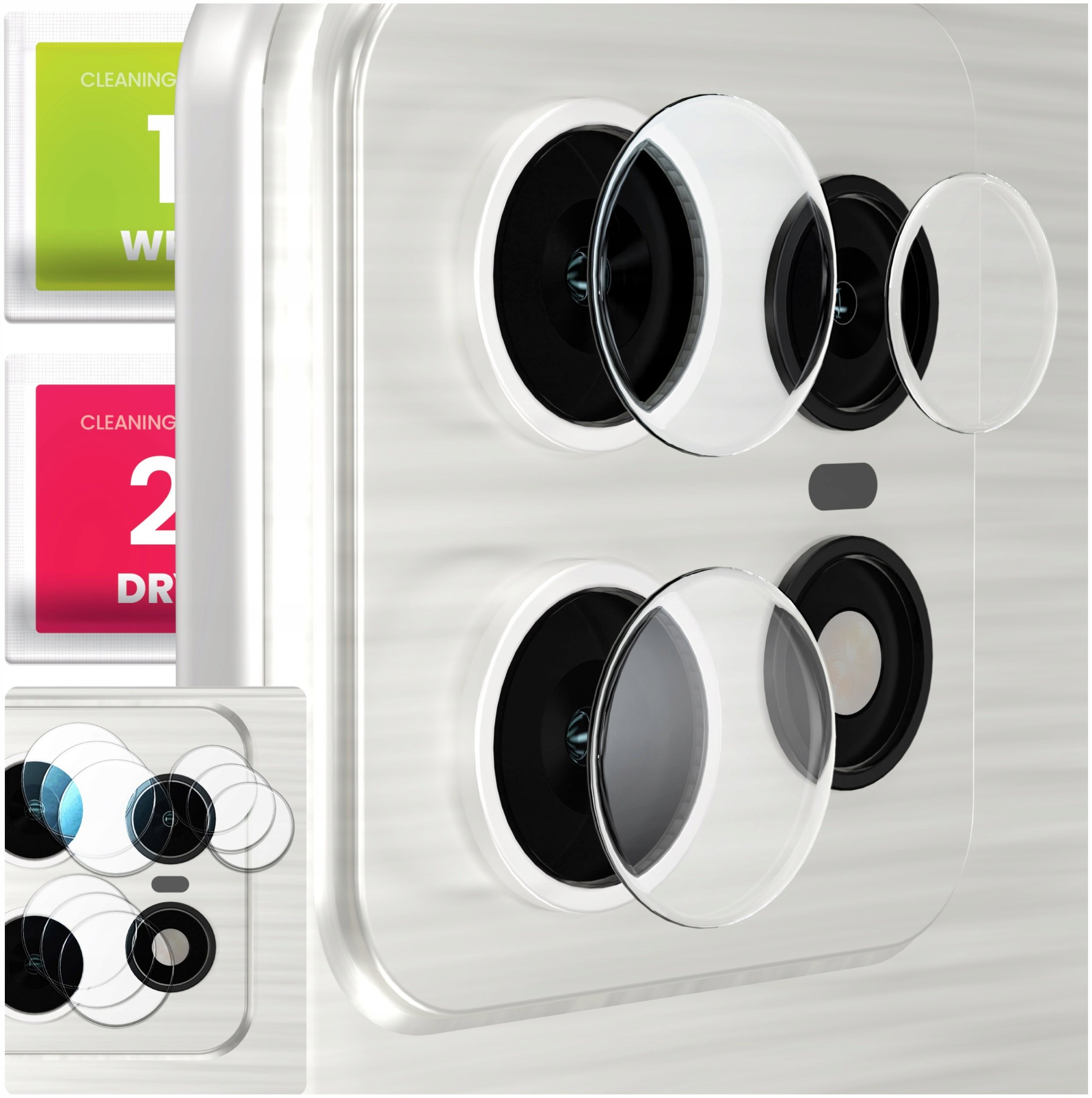 3-PAK Szkło Na Aparat Do Motorola Edge 50 Pro (Hartowane, Na Obiektyw, 9H)