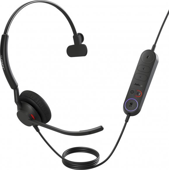 Jabra Engage 40 Inline Link Mono Usb A Ms Przewodowy Monofoniczny Zestaw Słuchawkowy Certyfikowany Dla Microsoft Teams