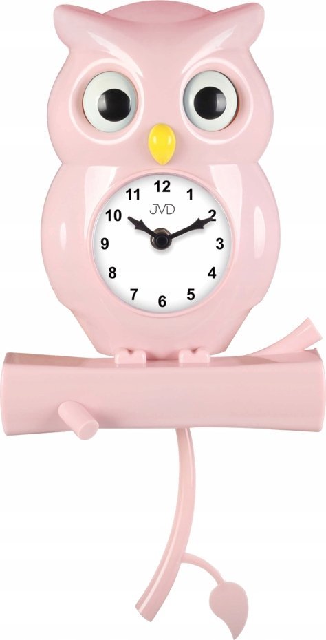 JVD Zegar ścienny JVD HE21.1 dziecięcy z wahadłem sowa 20x40 cm .