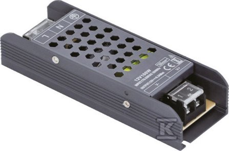 Nextec Zasilacz led modułowy long graphite ip20 / 12v / 8,33a /100w