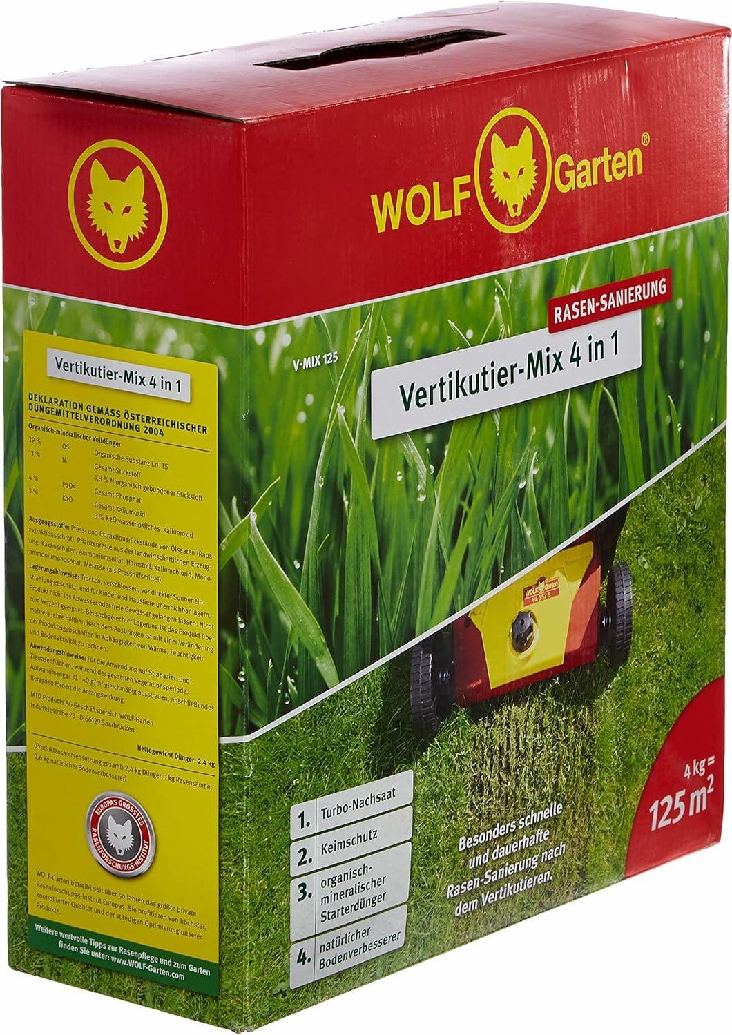 Sourcing WOLF GARTEN LAWN REGENERATION KIT 125 M2 4IN1 V-MIX 125