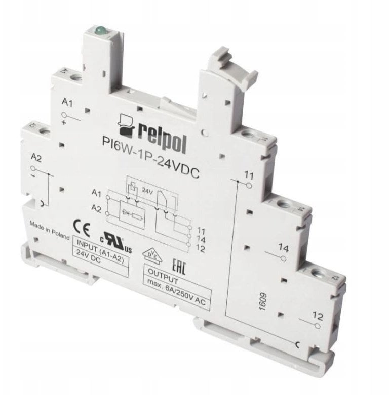Gniazdo do przekaźnika RM699BV szerokość 6,2mm PI6W-1P-115VAC/DC 856003