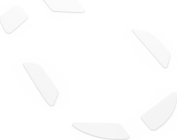 Ślizgacze Glorious PC Gaming Race Łyżwy G Model I - 1 zestaw, białe