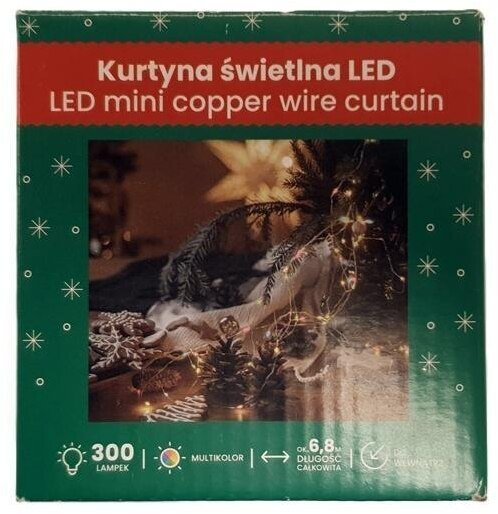 Kurtyna świetlna LED multikolor 6,8m