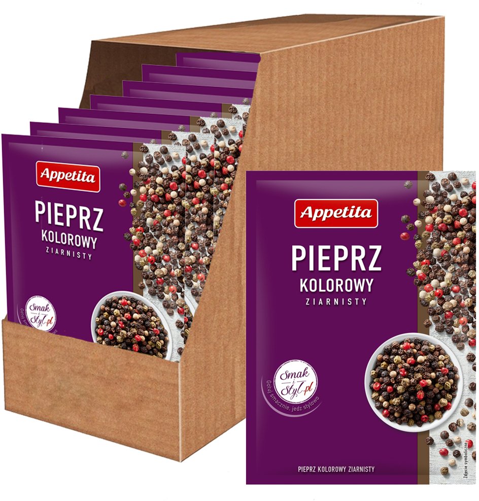 Appetita Pieprz kolorowy ziarnisty 15 g x 25 sztuk